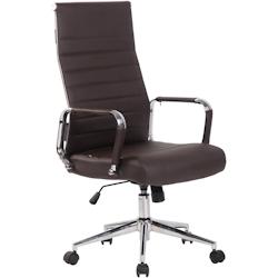 CLP Fauteuil de bureau Kolumbus similicuir Marron - marron polyester 315644_0