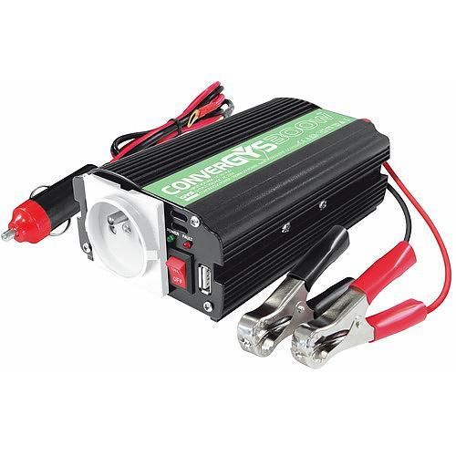 CONVERTISSEUR 12V - 230V + USB, 300W, SUR BATTERIE OU ALLUME-CIGARE CONVERGYS GYS