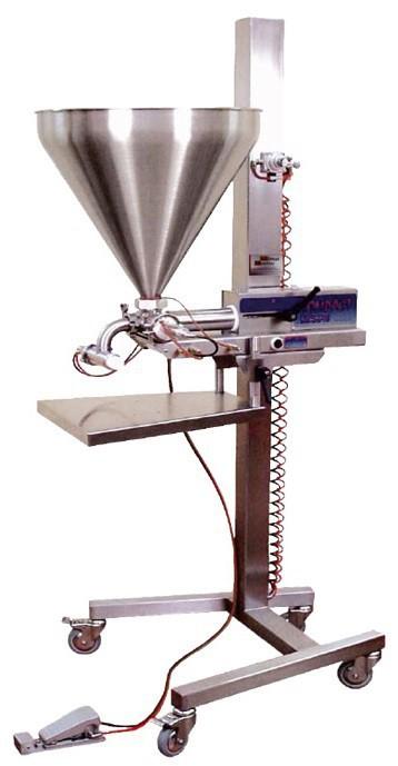 Doseuse pour liquides et produits pâteux - châssis inox mobile - dosage de 5 à 530 cm3 - trémie 63 L_0