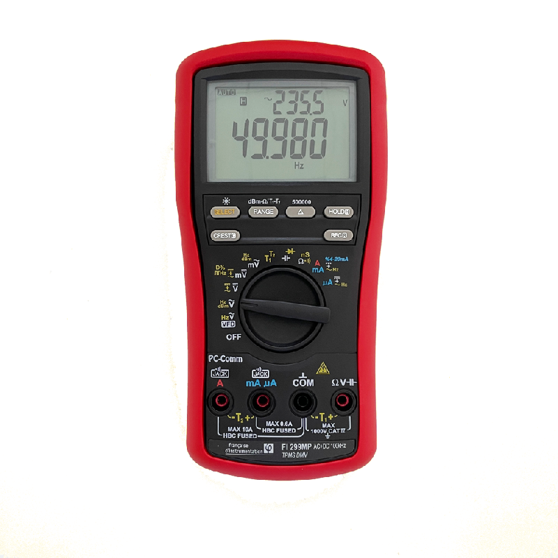 FI299MP | Multimètre numérique portable TRMS AC+DC, 50 000 pts (500 000 pts en VDC), 1000 V CAT IV sur toutes les entrées_0
