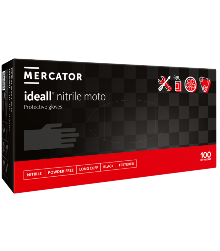 Gant nitrile spécial atelier ideal nitrile moto boite de 100 xl - gants nitrile_0