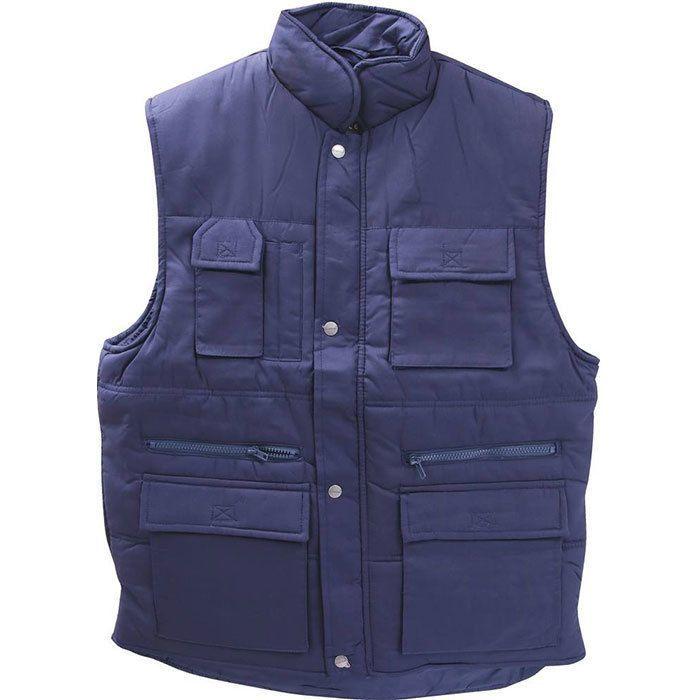 Gilet sans manche bleu avec protège reins taille s - 11578154_0