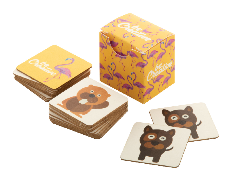 Jeu de mémoire personnalisé - 24 tuiles en carton avec motifs thématiques - Boîte en papier imprimée en quadri_0