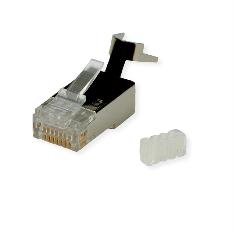 ROLINE Connecteur modulaire blindé Cat.6 (Classe E) pour fil solide, 10 unités_0