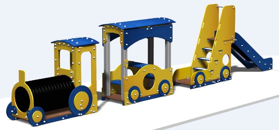 Transport locomotive gamme Microparc TR0303IPE - structure de jeux à thèmes - Crea Équipements_0