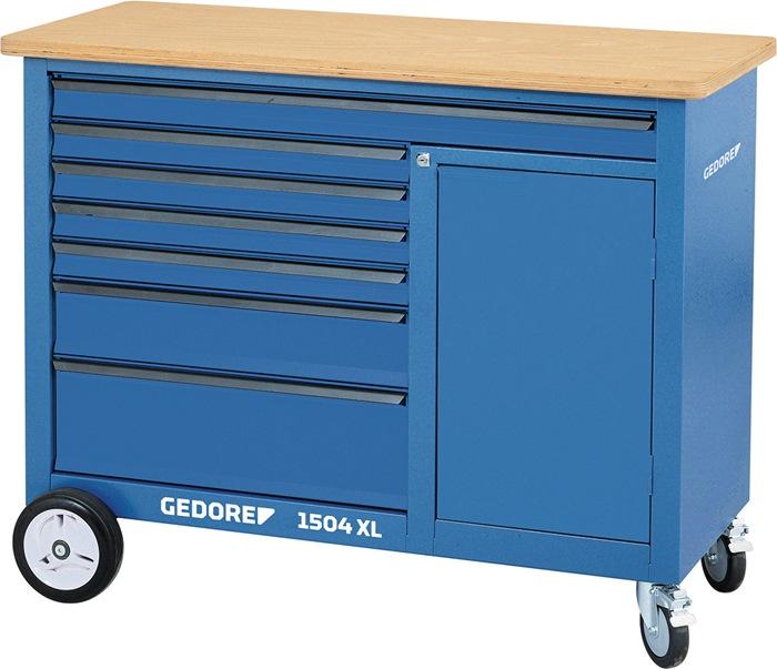 Établi roulant 1504 XL Ext.-B1250xP550xH985mm nombre de tiroirs 7 40/60 kg 1 000 kg GEDORE_0