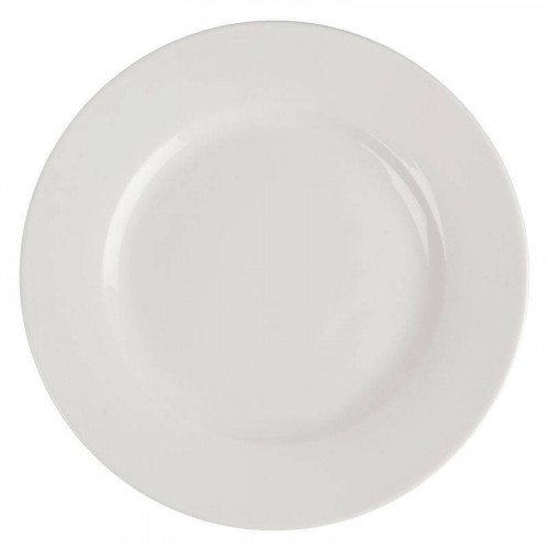 ASSIETTES RONDES LARGE BORD PORCELAINE BLANCHES LUMINA Ø 175 MM - LOT DE 6