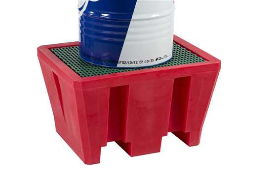 Bac de rétention plastique 1 fût - BRLP225 - 225 litres en polyéthylène résistant aux acides_0