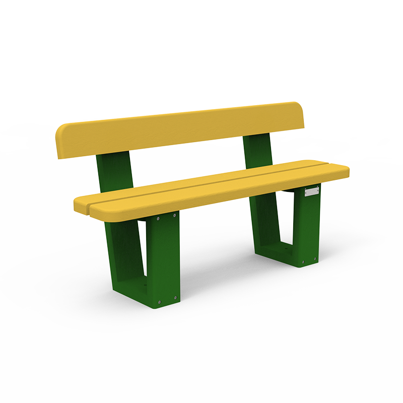 Banc public - Récréation élémentaire - L1200 mm - STD-NU-BC-07 - Marron, Gris, Noir, Sable_0