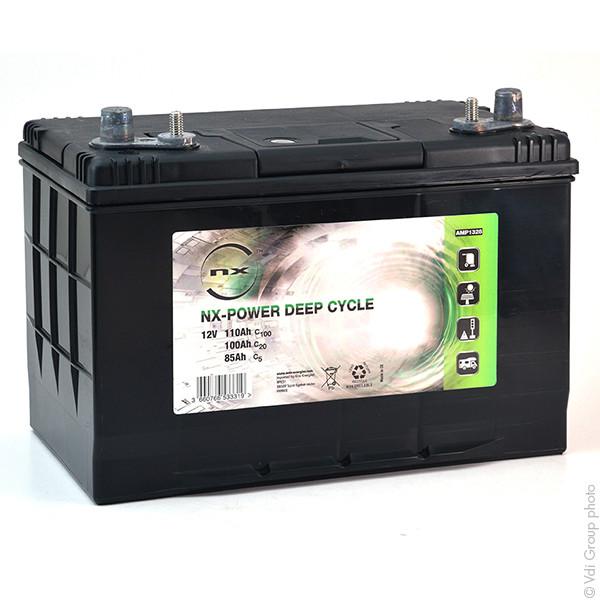 BATTERIE TRACTION NX POWER DEEP CYCLE DUAL 12V 100AH_0