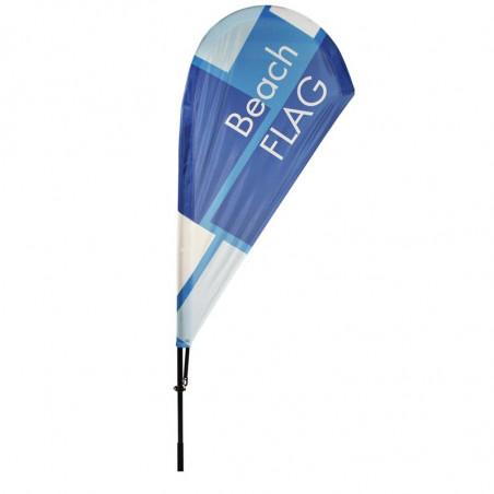 Beach flag - Oriflamme Goutte d'eau avec fourreau en maille (Mât + Voile + Housse)_0