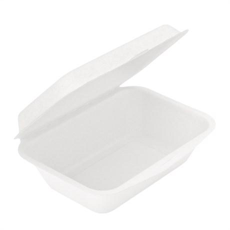 BOXE BIONIC 600 ML 13.6X18.2X6.4 CM CELLULOSE BLANC (VENDU PAR 1000)