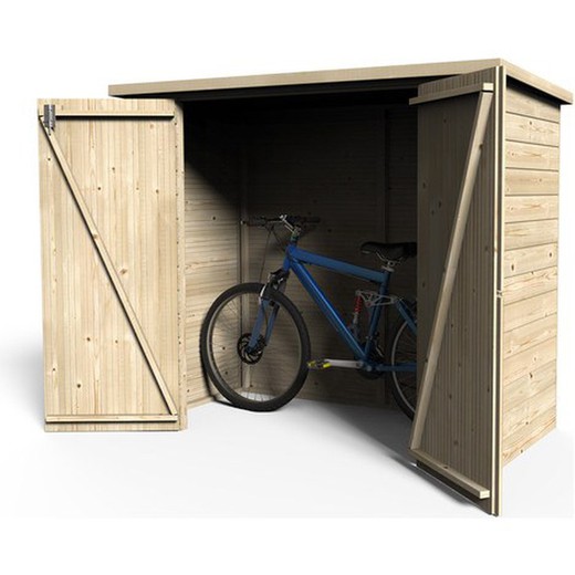 Brycus - Abri en bois pour 2 vélos adultes - Jardin et extérieur - Modèle 11750-000_0