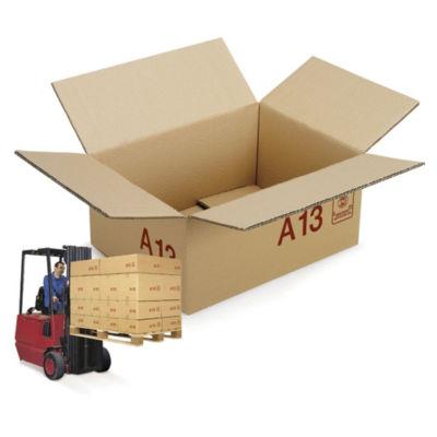 Caisse carton Galia double cannelure avec rabats 40x30x20 cm, lot de 20_0