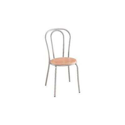 Chaise collectivités Bistrot - Bois - Hêtre - Pieds métal Alu (Lot de 4)_0