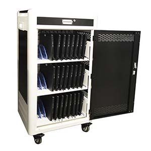 Chariot multimédia - Mobitics - synchronisation et chargement de 16 à 50 tablettes ou PC portables - compact et sécurisé_0