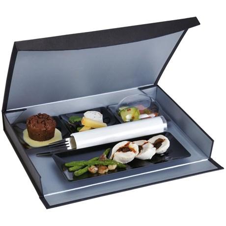 COFFRET REPAS SOLIA IDÉAL GRIS ET NOIR (VENDU PAR 25)