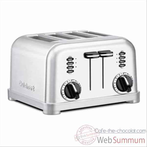 Cuisinart toaster 4 tranches - acier brossé - réglage indépendant - référence CPT180E_0