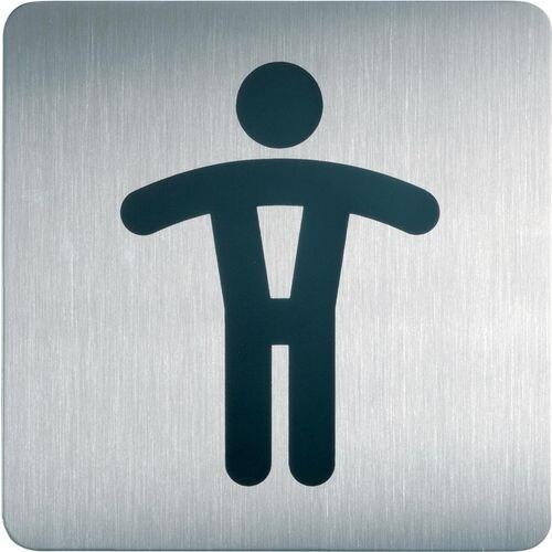 DURABLE Pictogramme Toilettes pour hommes Acier inoxydable 15 x 15 cm - multicolore 495423_0
