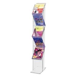 Edimeta Présentoirs zig-zag cristal 5 étagères 150 cm - transparent plastique 4905_0