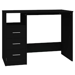 Helloshop26 - Bureau table poste de travail meuble d'ordinateur informatique étude avec tiroirs 102 x 50 x 76 cm bois d'ingénierie 02_0023473 - 3000_0