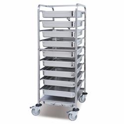 PUJADAS Chariot Inox à Dégivrage 9 Niveaux pour Bacs GN 1/1 Inox - 8421661808101_0