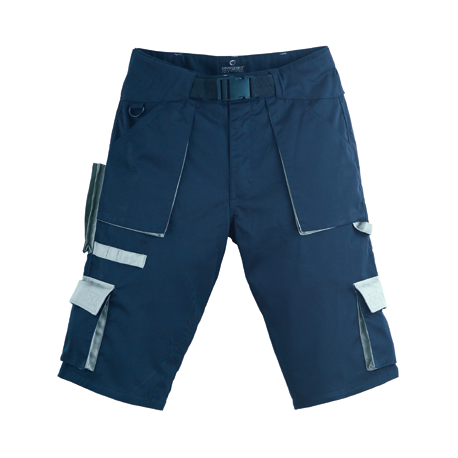 Short de travail NAVY, marine et gris, coton-poly, 245g/m2 COVERGUARD | 8NAVS_0