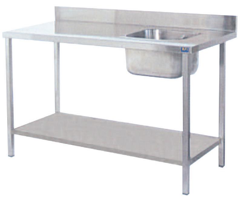 Table de chef avec bac à droite 1200x700x850 - STCD167A_0