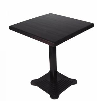 Table de restaurant en bois massif - dimensions 50x50 à 130x90cm - plateau en hévéa, chêne ou hêtre_0