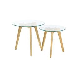 Tables gigognes en verre trempé (Lot de 2) The Home Deco Factory - 3561864332074_0