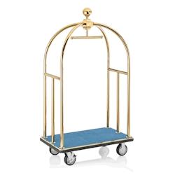 Chariot à bagages en Acier Inoxydable bleu  L 1120 mm l 610 mm H 1860 mm 2 Was Germany - bleu inox 2242 001_0