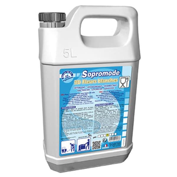 Détergent désinfectant désodorisant 3D Fleurs Blanches 5L - Nettoyage et désinfection des sols et surfaces_0