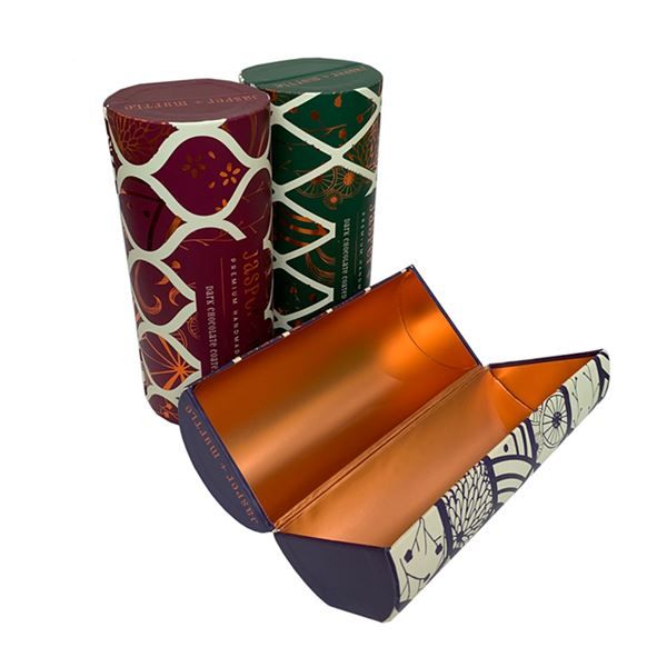 Boîte-cadeau de biscuit en tube de carton rond - Fermeture magnétique - 75 mm (diamètre) x 165 mm (L) - AM Packaging Company Limited_0