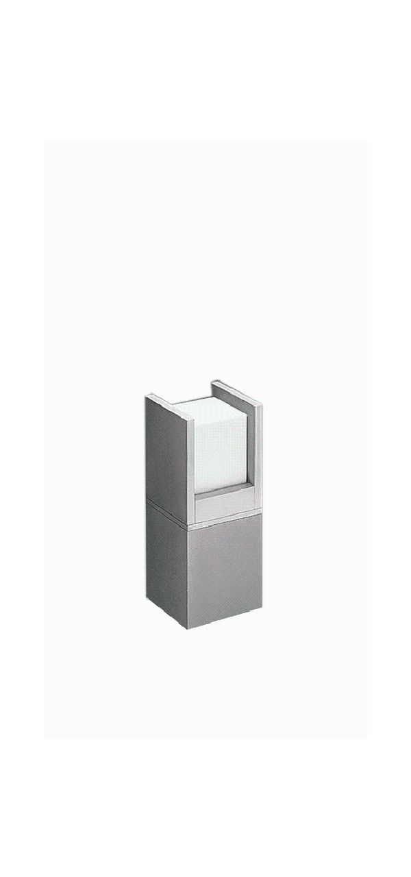 Borne lumineuse d'éclairage public FERRARA 350 - LED E27 - Aluminium - IP54 - 0,35 m_0