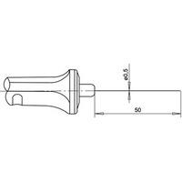 Capteur de température thermocouple à poignée pour des mesures en immersion, longueur 50mm - Référence : FTA05L0050H_0
