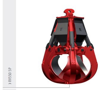 Grappins pour pelles et chargeurs RV550 5P Rozzi - hydrauliques, version avec vérins verticaux externes_0