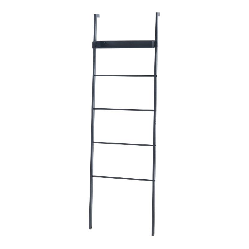 Helloshop26 - Étagère design intemporel salon chambre meuble de rangement échelle acier 160 x 50 x 28 cm noir 03_0011335 - noir acier 3000225700676_0