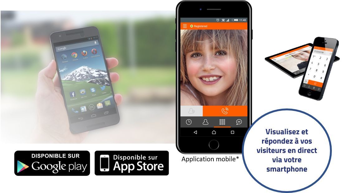 Interphonie IP - Portier vidéo IP avec réception audio/vidéo sur smartphones - Compatible SIP et normes PMR_0