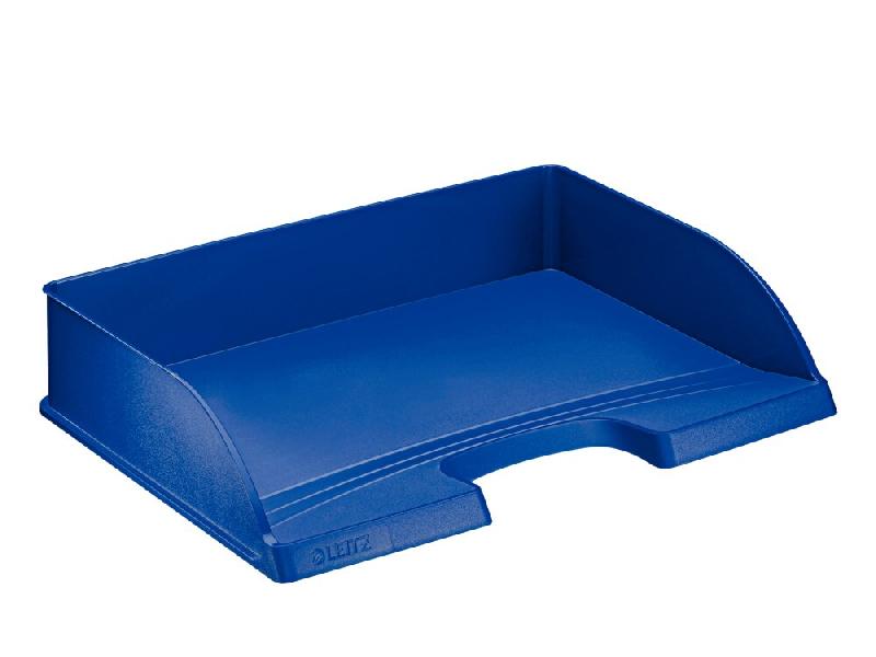 LEITZ Lot de 5 Corbeille à courrier Plus A4 paysage, en polystyrène choc, coloris bleu - bleu 52180035_0