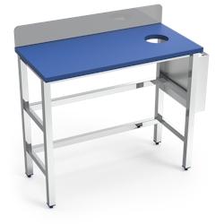 Lioninox Table de préparation poissonnerie bleue 1000x500x880 mm - bleu 3701637617247_0