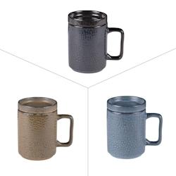 Mug avec couvercle Mewan 35 cl (1 modèle aléatoire  -  Multicolore Rond Grès Table Passion 11.5x8 cm - multicolore Grès 3106232282478_0