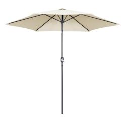 Oviala Business Parasol droit 3m en aluminium écru - Oviala - blanc aluminium 105627_0