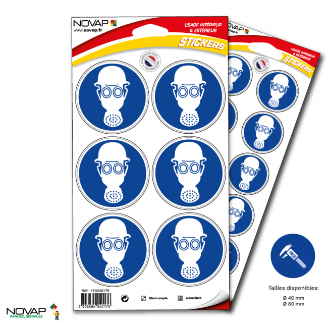 Planches de 10 panneaux adhésifs ronds diamètre 40 mm obligations - PADRPN-NV01/OCMR_0