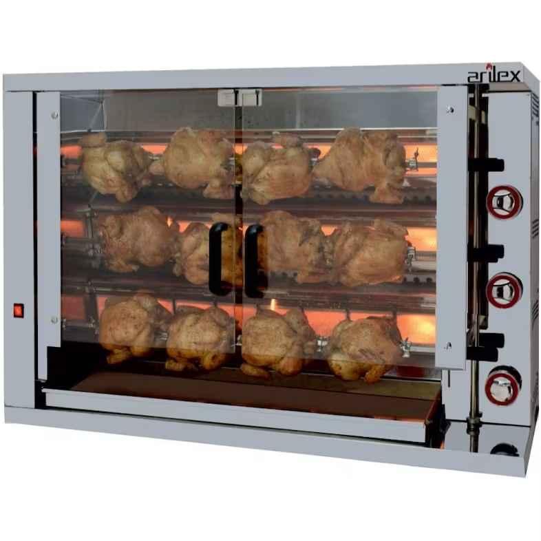 Rôtissoire à Gaz  3 Broches 12-18 poulets ARILEX 3ASG_0