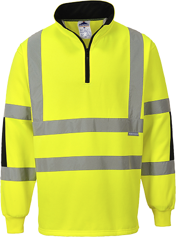 Sweat-shirt haute-visibilité jaune b308, l_0