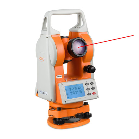 Théodolite de chantier Geo Fennel FET 220K-L - Électronique avec écran double et plomb laser_0