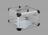 Urne avec compteur intégré - Capacité 1 200 bulletins - Aluminium et plexiglass - Référence 388071_0