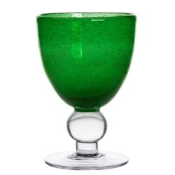 Verre à pieds Artisan Bullé  28 cl vert foncé x6 -  Rond Verre Table Passion - vert verre 3106233020604_0