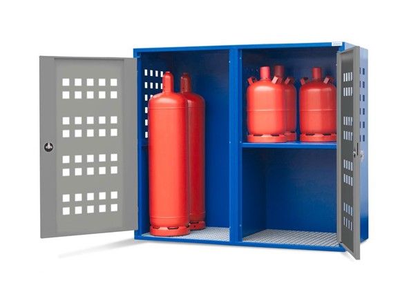 116959W - Armoire pour bouteilles de gaz LB 8 - Stockage sécurisé pour 16 bouteilles de 11 kg ou 8 bouteilles de 33 kg_0