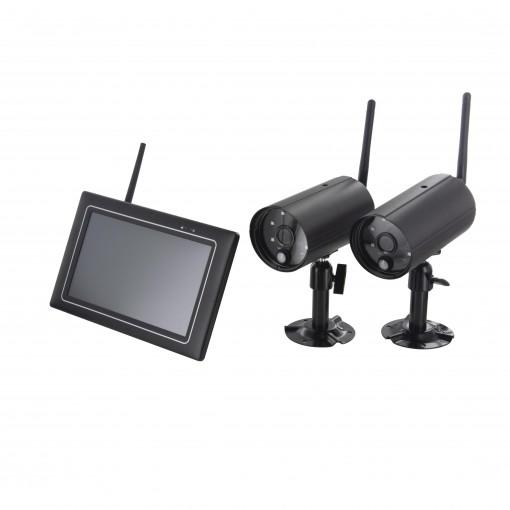 34543 - Kit de 2 caméras sans fil avec écran tactile 7'' - Vision nocturne 1080P - IP66_0